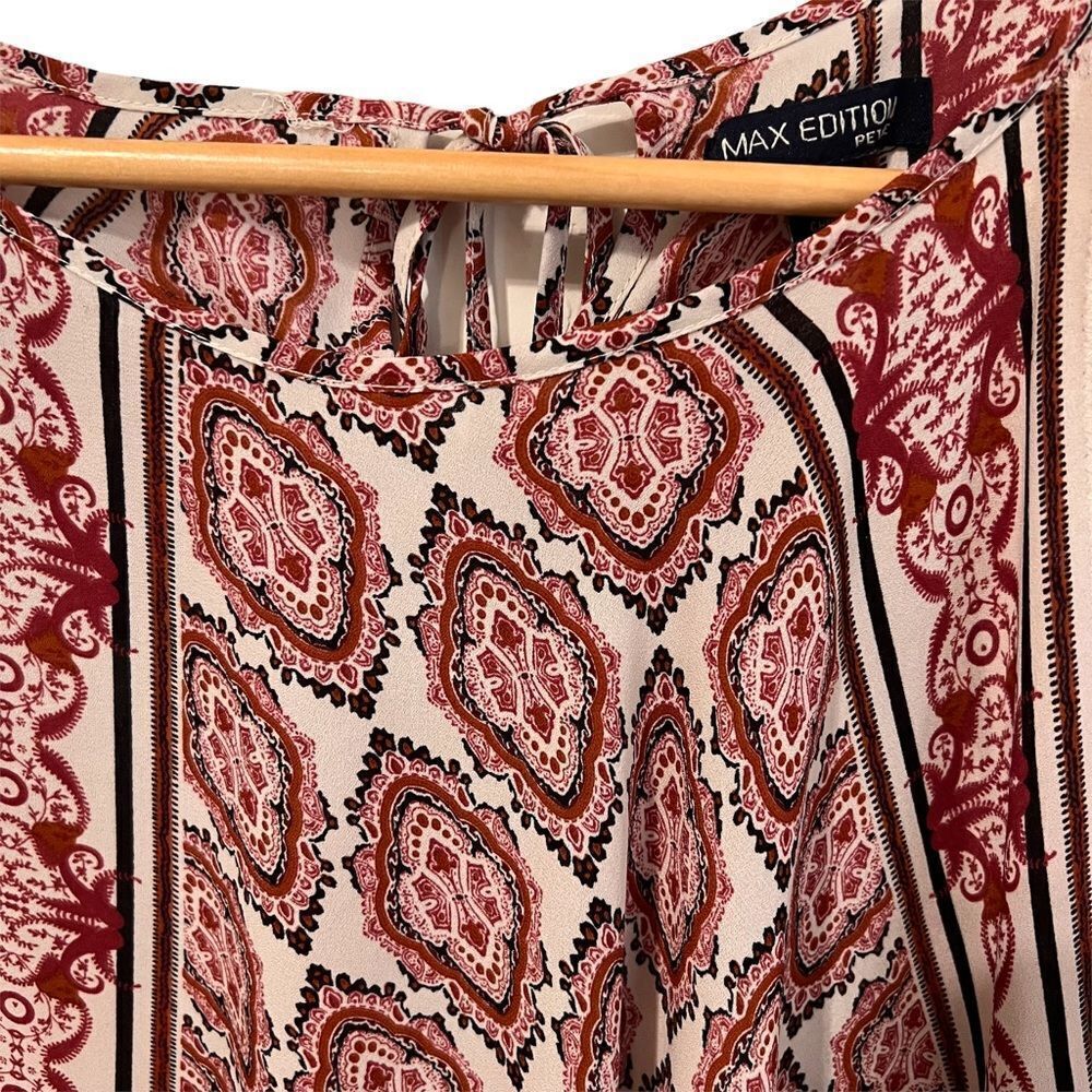 Max Edition Sleeveless Flowy Patterned Blouse Sha… - image 4